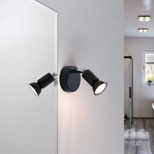 Paulmann Carolina vägglampa, antracit, IP44