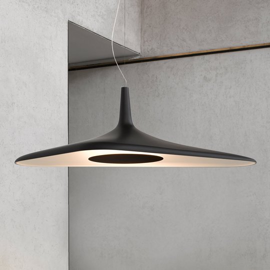 Futursitisk LED-pendellampa Soleil Noir