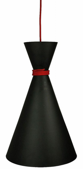 Taklampa 30 cm (Svart)