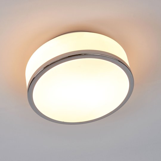 Taklampa Flush IP44, Ø 23 cm, krom