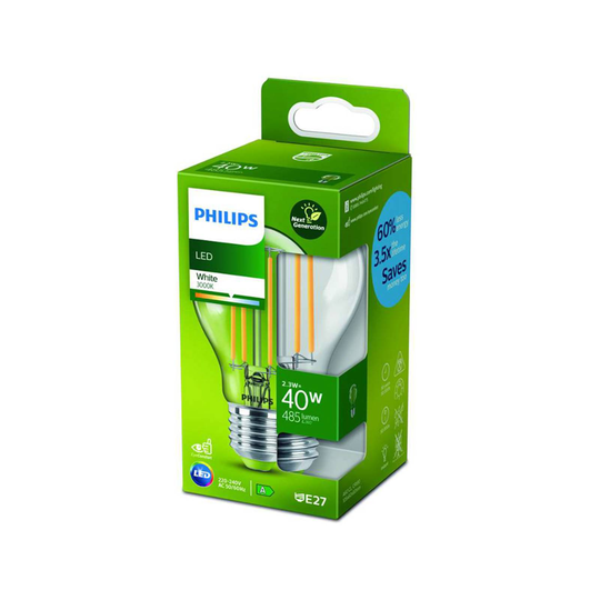 Philips LED-lampa E27 2,5W 3 000 K filament 485 lm