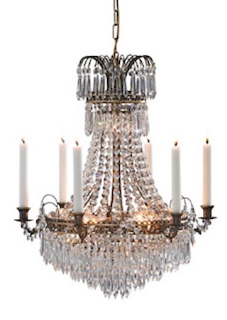 Läckö Taklampa 7 Ljus Antik