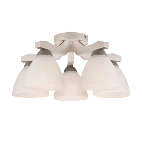 Taklampa Haro, bok vit/vit, 5 lampor