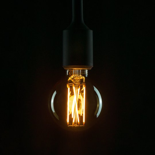 SEGULA LED-lampa E27 6 W G80 2 000 K dimbar smoke