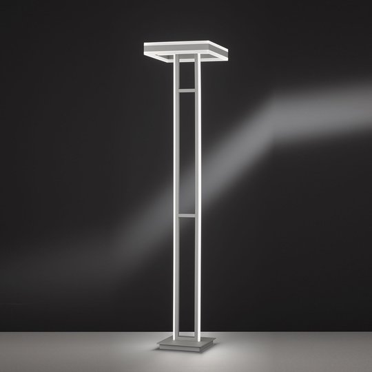 LED-golvlampa Kemi, med fjärrkontroll, kantig