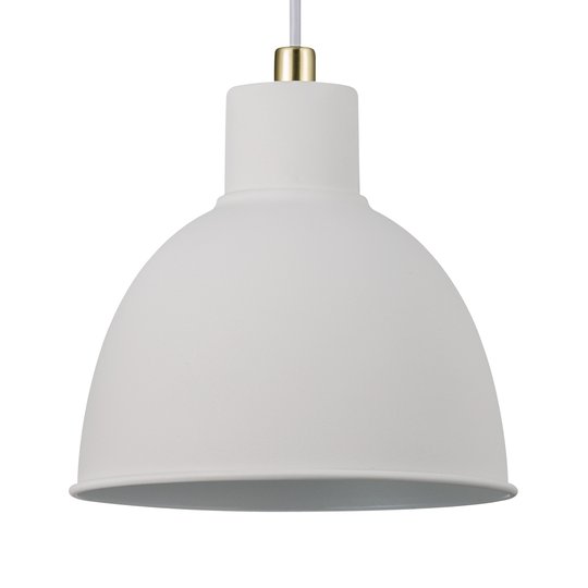 Pendellampa Pop Rough av metall, vit