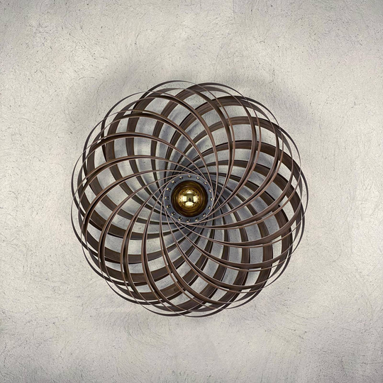 Gofurnit Veneria vägglampa, nötträd, Ø 60 cm
