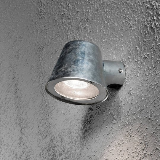 Utomhusvägglampa Trieste av stål, galvaniserad