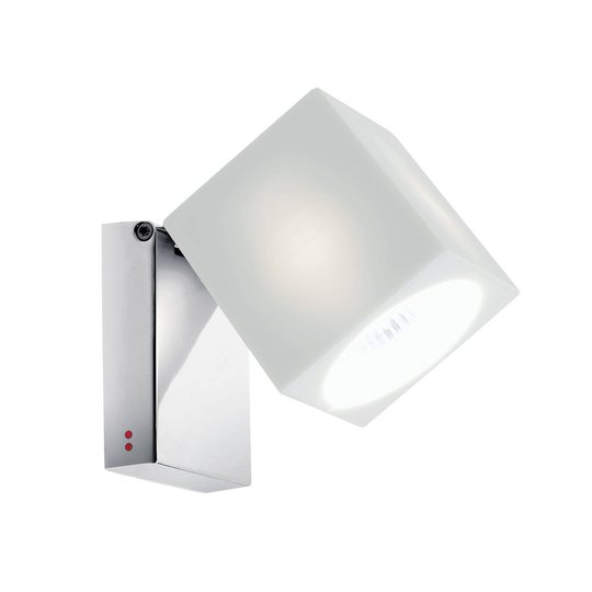 Fabbian Cubetto vägglampa GU10 krom/vit