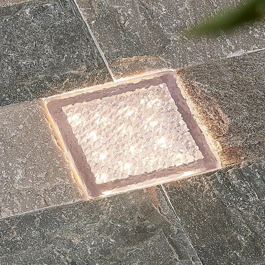 Arcchio Ewgenie LED-golvinbyggnadsspot, 10 x 10 cm