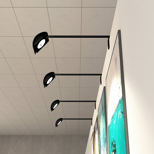 Arcchio Macey LED-klämlampa, svart