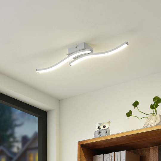 Lindby LED-taklampa Bisioma 2 lampor 4 000 K vit