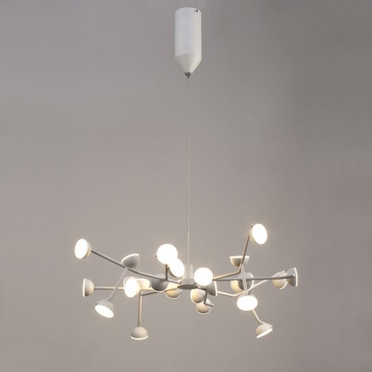 LED-hänglampa Adn, rund form 24 lampor