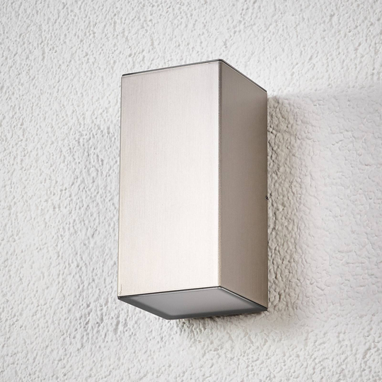 LED-utomhusvägglampa Jana stål 16 x 8 cm