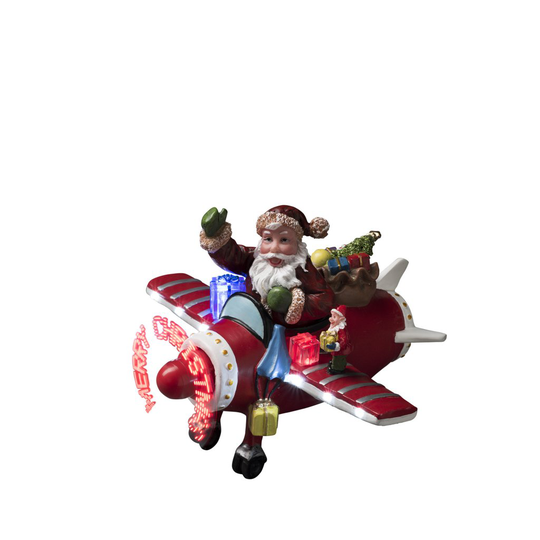 Fiberoptiskt flygplan tomte (Flerfärgad)