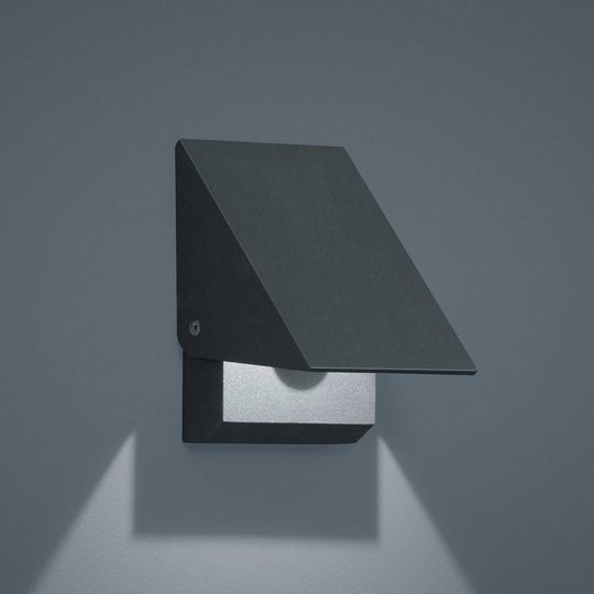 Helestra Free LED-utomhusvägglampa grafit diffusor