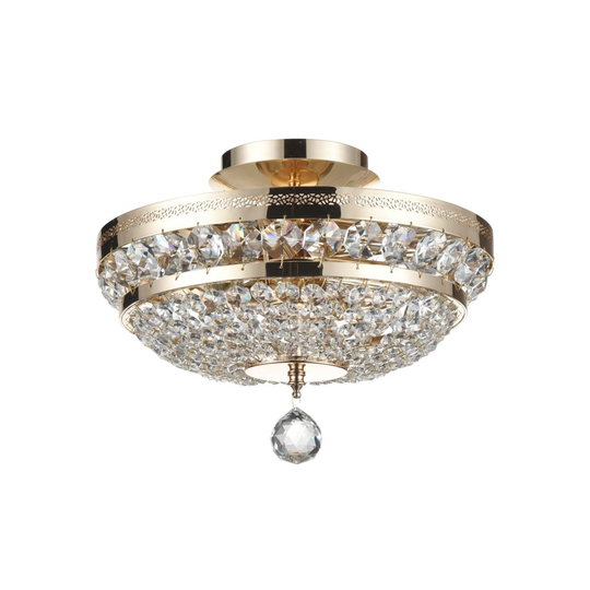 Ottilia kristall 32cm (Mässing/guld)