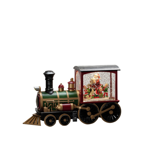 Vattenfyllt tåg med tomte (Flerfärgad)