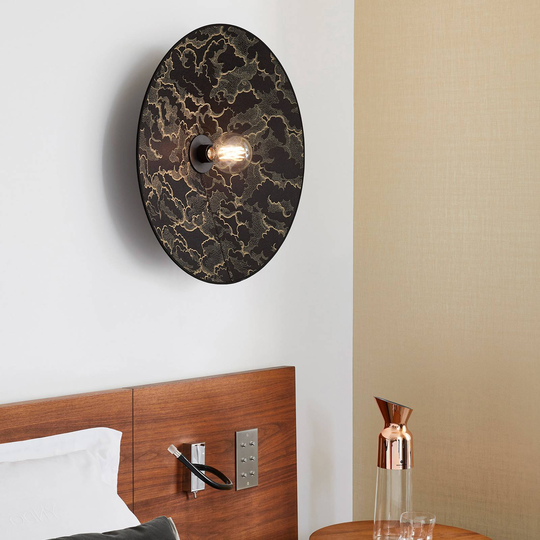 MARKET SET Gatsby vägglampa kumo svart Ø 60 cm