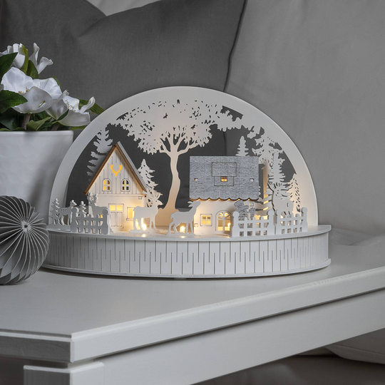 LED-sillhuett hus och renar batteridrift