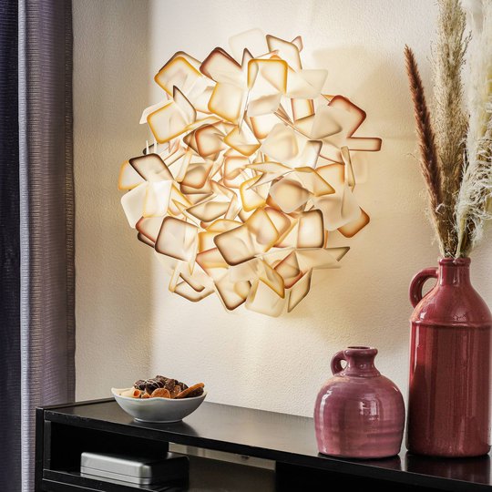 Förtrollande vägglampa Clizia, orange
