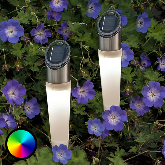 RGB-LED-solcells-markspettslampa Assisi i 2-set