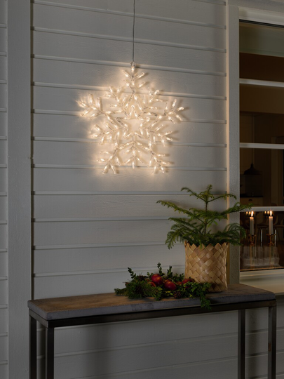 Snöflinga akryl 58cm vvit LED (Klar)