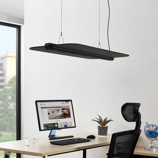 Arcchio Ameir LED-kontorshänglampa, filt grå