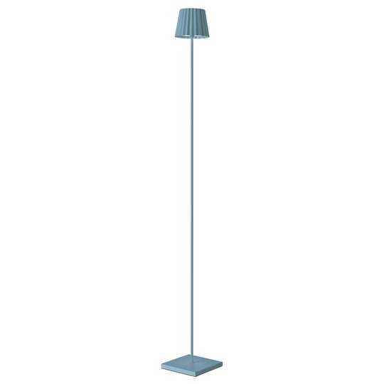 LED-golvlampa Troll för utomhusbruk, blå