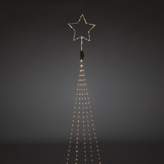 Julgransslinga m. stjärna 280cm LED (Silver)