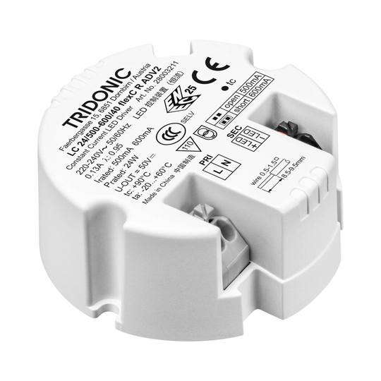 TRIDONIC LED-drivare LC 24W 500-600mA flexC R ADV2
