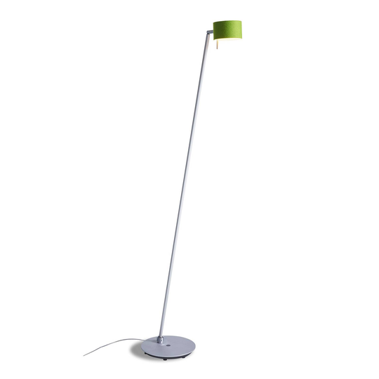 LED-golvlampa CAI, dimbar, äpple/ullvitt