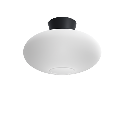Bullo XL Plafond m. opalglas (Svart)