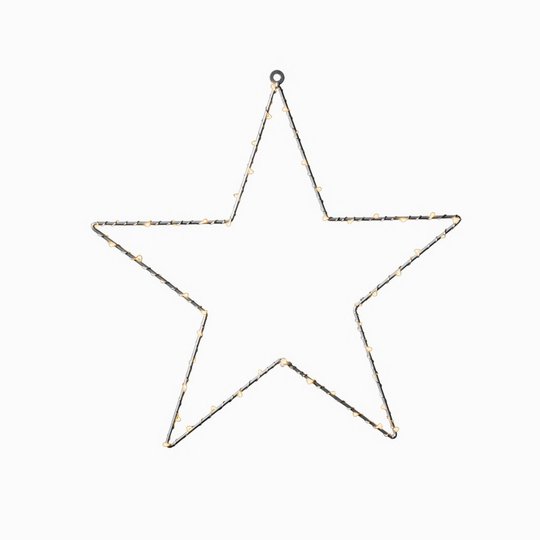 Metallstjärna 45cm LED (Silver)
