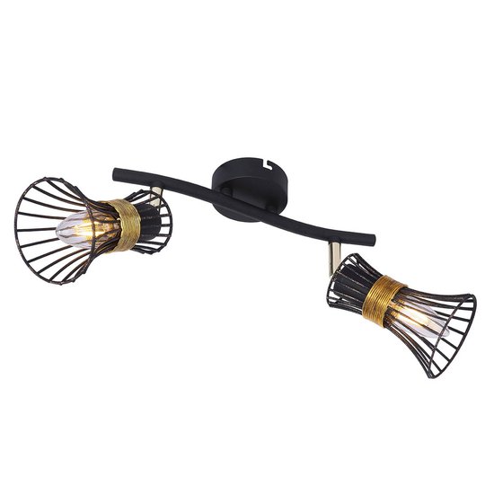 Taklampa 54814-2 med burskärmar, 2 lampor