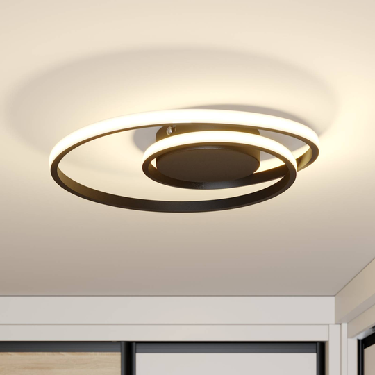 Lindby Kyron LED-taklampa, matt svart