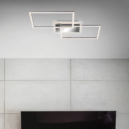 LED-taklampa Frame 2 lampor, CCT, aluminium