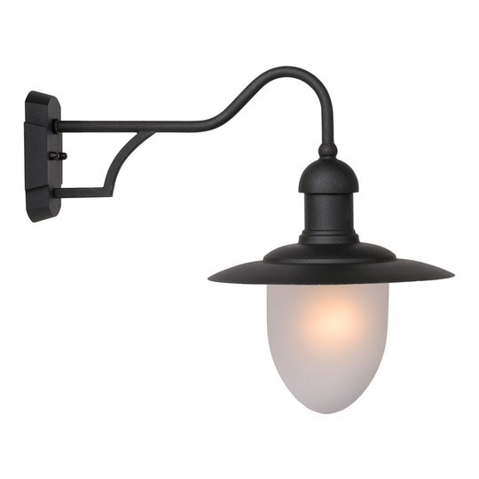 Utomhusvägglampa Cottage, Ø 25 cm, svart