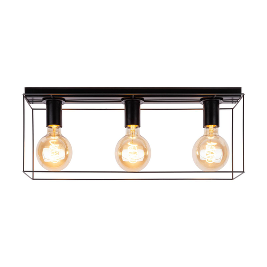 Taklampa Trap, svart, 3 lampor