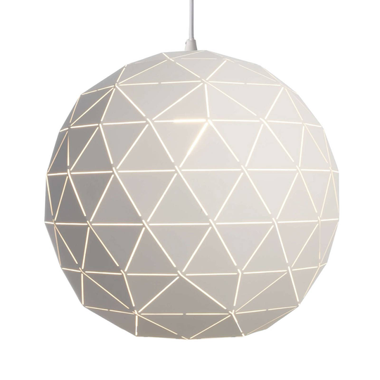 Pendellampa Asterope, Ø 50 cm rund, vit