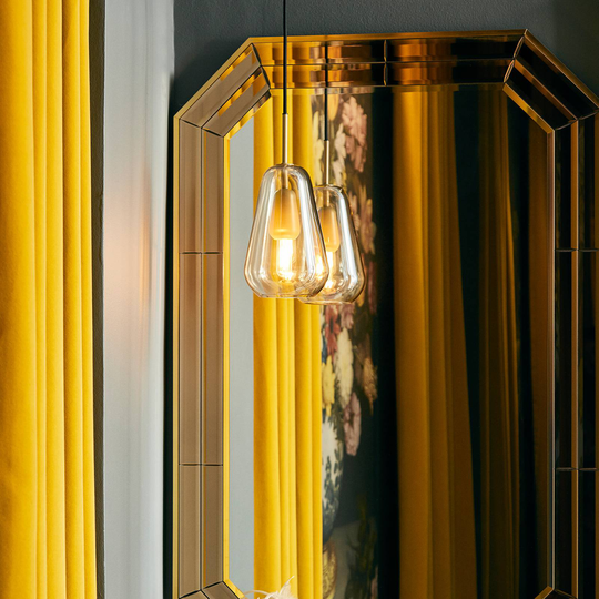 Nuura Anoli 1 hänglampa, 1 lampa, Ø 16 cm, guld