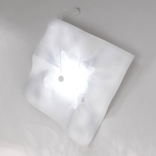 Designer-LED-vägglampa Crach 100 i vitt