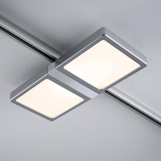 Paulmann URail Double LED-panel i krom matt