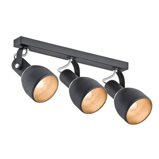 Takspotlight Fiord, 3 lampor, svart