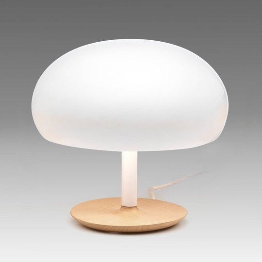 Keramik-bordslampa Aspen i svampform, 35 cm