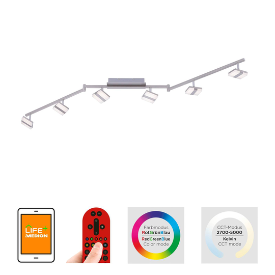 LED-takspotlight LOLAsmart Sabi, 6 lampor