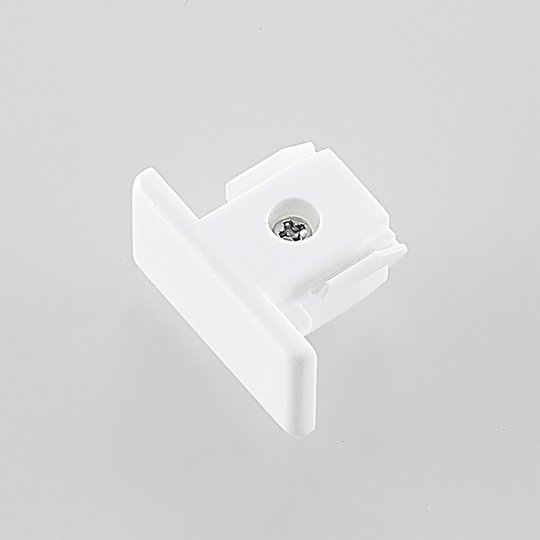Ändlock f. 1-fas skensystem, vit