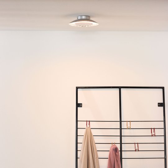 LED-taklampa Foskal silver, Ø 21,5 cm