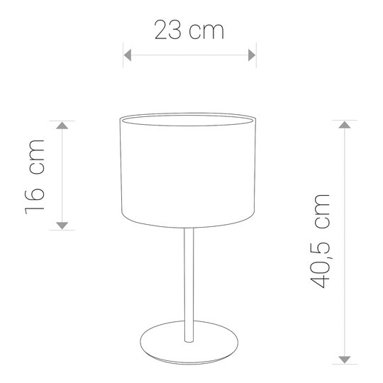 Bordslampa Alice med textilskärm, kaffe