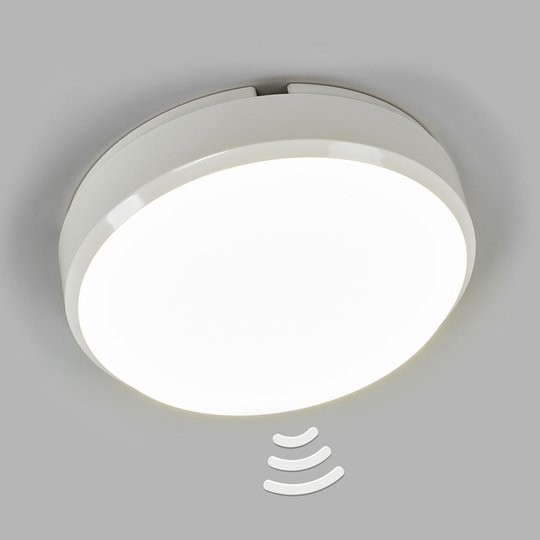 Runda LED-taklampan Bulkhead med sensor, IP54